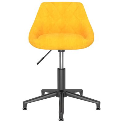 vidaXL Otočná kancelářská židle hořčicově žlutá samet