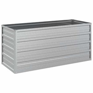 vidaXL Zahradn&iacute; vyv&yacute;&scaron;en&yacute; z&aacute;hon 100x40x45 cm pozinkovan&aacute; ocel stř&iacute;brn&yacute;