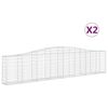 vidaXL Klenut&eacute; gabionov&eacute; ko&scaron;e 2 ks 400x30x80/100 cm pozinkovan&eacute; železo