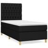 vidaXL Box spring postel s matrac&iacute; čern&aacute; 100 x 200 cm textil