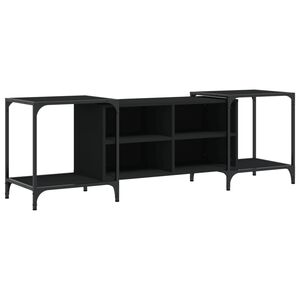 vidaXL TV skř&iacute;ňka čern&aacute; 153 x 37 x 50 cm kompozitn&iacute; dřevo
