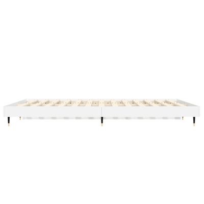 vidaXL Rám postele bílý s vysokým leskem 120 x 190 cm kompozitní dřevo