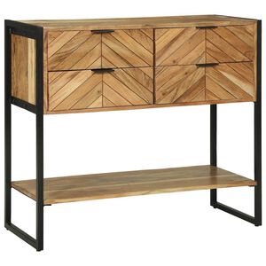 vidaXL Konzolov&yacute; stolek Hněd&aacute; 90 x 35 x 80 cm Masivn&iacute; ak&aacute;tov&eacute; dřevo