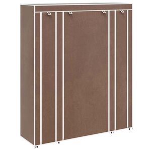 vidaXL L&aacute;tkov&aacute; &scaron;atn&iacute; skř&iacute;ň s přihr&aacute;dkami a tyčemi 45x150x176 cm hněd&aacute;