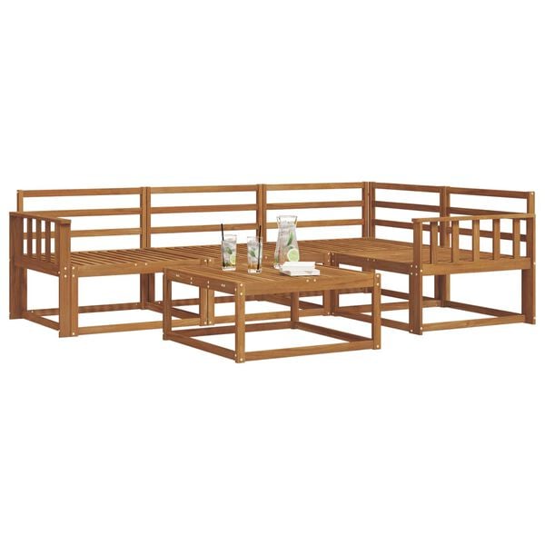 vidaXL Venkovn&iacute; pohovkov&aacute; souprava 5 pcs Př&iacute;rodn&iacute;