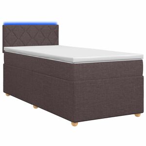 vidaXL Postel boxspring s matrac&iacute; Tmavě hněd&aacute; 80 x 200 cm Textil