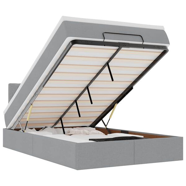 vidaXL Osmansk&yacute; postel s matrac&iacute; světle &scaron;ed&aacute; 120x200 cm textil