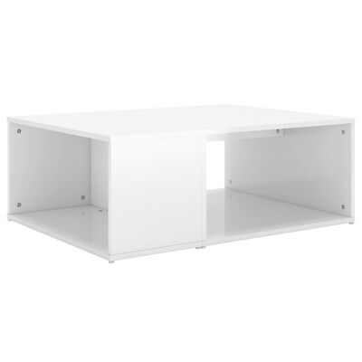 vidaXL Konferenční stolek bílý vysoký lesk 90 x 67 x 33 cm dřevotříska
