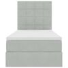 vidaXL Postel s &uacute;ložn&yacute;m prostorem a matrac&iacute; Světle &scaron;ed&aacute; 90 x 200 cm