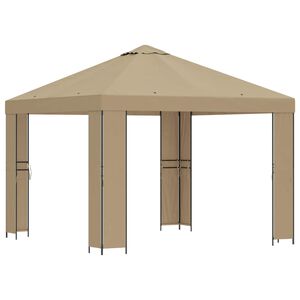 vidaXL Alt&aacute;n 3 x 3 m B&eacute;žov&aacute; Polyester a ocel 190 gsm