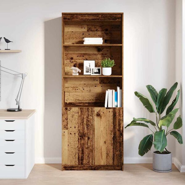 vidaXL Skř&iacute;ň highboard Star&eacute; dřevo 70x35x180 cm kompozitn&iacute; dřevo