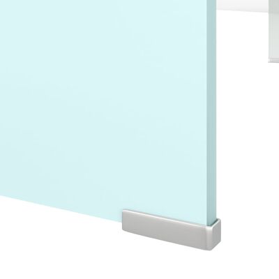 vidaXL TV stolek / podstavec na monitor sklo zelený 110 x 30 x 13 cm