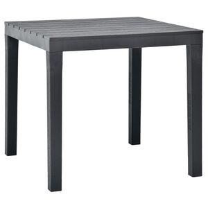vidaXL Zahradn&iacute; stůl antracitov&yacute; 78 x 78 x 72 cm plast