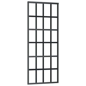 vidaXL Posuvn&eacute; dveře ESG sklo a hlin&iacute;k 76 x 205 cm čern&eacute;