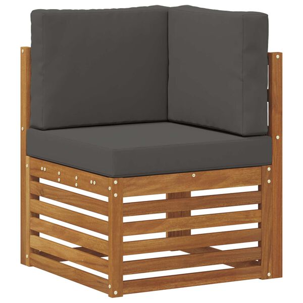 vidaXL Rohov&aacute; sofa sada s pol&scaron;t&aacute;řem 5 pcs Přirozen&aacute; a Anthracitov&aacute;