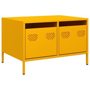 vidaXL TV skř&iacute;ňka žlut&aacute; 68 x 50 x 43,5 cm ocel v&aacute;lcovan&aacute; za studena