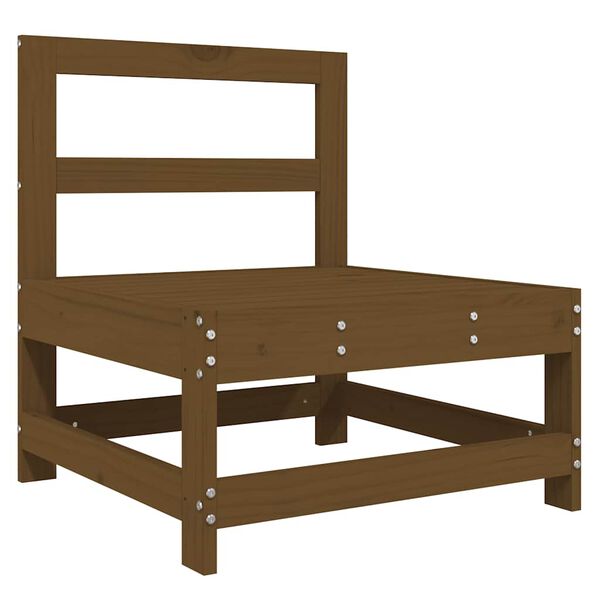 vidaXL Středov&aacute; pohovka s podu&scaron;kami medově hněd&aacute; masivn&iacute; borov&eacute; dřevo