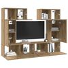 vidaXL Sestava TV skř&iacute;něk N&aacute;stěnn&yacute; 6 pcs dub artisan 80 x 30 x 30 cm