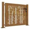 vidaXL Zahradn&iacute; branka 100 x 75 cm corten ocel bambusov&yacute; design
