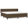 vidaXL Box spring postel s matrac&iacute; tmavě hněd&aacute; 200x200 cm textil