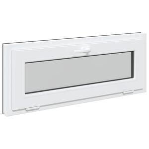 vidaXL Okeno do suter&eacute;nu RISOR 100 x 40 cm PVC a sklo Antracitov&aacute;