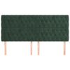 vidaXL Čelo postele tmavě zelen&eacute; 180x7x118/128 cm sametov&eacute;