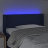 vidaXL Čelo postele s LED modr&eacute; 83 x 16 x 78/88 cm textil