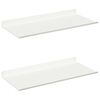 vidaXL Plovouc&iacute; police 2 ks B&iacute;l&yacute; 40 x 18 x 2,5 cm Ocel