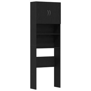 vidaXL Skř&iacute;ňka na pračku Čern&yacute; dub 64x24x190 cm Dřevěn&aacute; konstrukce