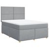 vidaXL Box spring postel s matrac&iacute; světle &scaron;ed&aacute; 140 x 200 cm textil