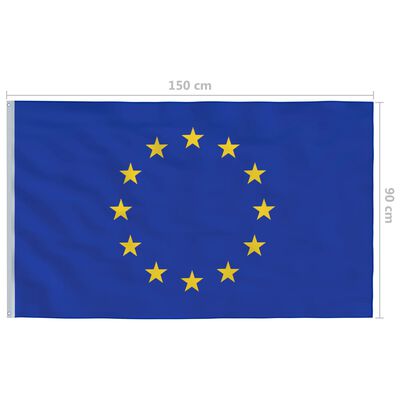 vidaXL Vlajka Evropské unie 90 x 150 cm