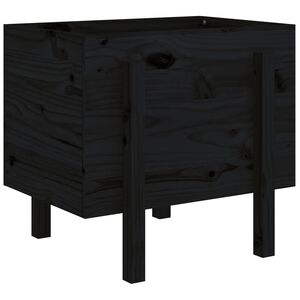 vidaXL Zahradn&iacute; truhl&iacute;k čern&yacute; 62 x 50 x 57 cm masivn&iacute; borov&eacute; dřevo