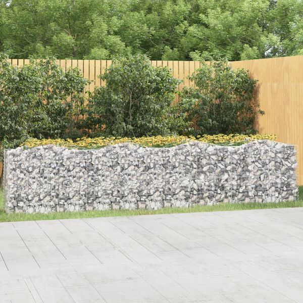 vidaXL Klenutý gabion vyvýšený záhon 400x50x100 cm pozinkované železo