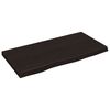 vidaXL N&aacute;stěnn&aacute; police tmavě hněd&aacute; 80x40x(2-4)cm o&scaron;etřen&yacute; masivn&iacute; dub