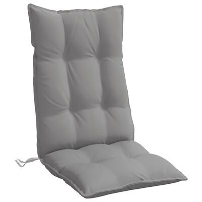 vidaXL Podušky na židli s vysokým opěradlem 4 ks šedé oxfordská látka
