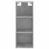 vidaXL Skř&iacute;ň highboard betonově &scaron;ed&aacute; 34,5x34x180 cm kompozitn&iacute; dřevo