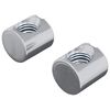 vidaXL Plechov&eacute; matice 2 pcs Stř&iacute;brn&aacute; M6 x 12 mm Kov