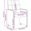 vidaXL J&iacute;deln&iacute; židle na kolečk&aacute;ch 2 pcs Tmavě &scaron;ed&aacute; 58 x 65 x 94 cm
