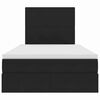 vidaXL Postel s &uacute;ložn&yacute;m prostorem a LED osvětlen&iacute;m Čern&aacute; 120 x 200 cm