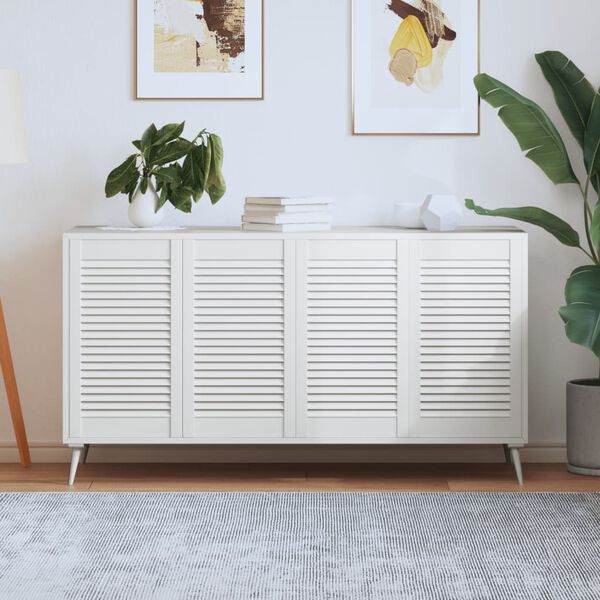 vidaXL N&aacute;bytkov&aacute; dv&iacute;řka lamelov&yacute; design 4 ks b&iacute;l&aacute; 69x39,4 cm borovice