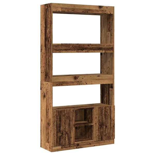 vidaXL Skříň highboard old wood 92 x 33 x 180 cm kompozitní dřevo
