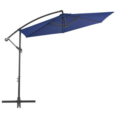 vidaXL Konzolový slunečník s hliníkovou tyčí 300 cm modrý