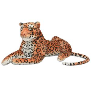 vidaXL Leopard ply&scaron;ov&aacute; hračka hněd&yacute; XXL