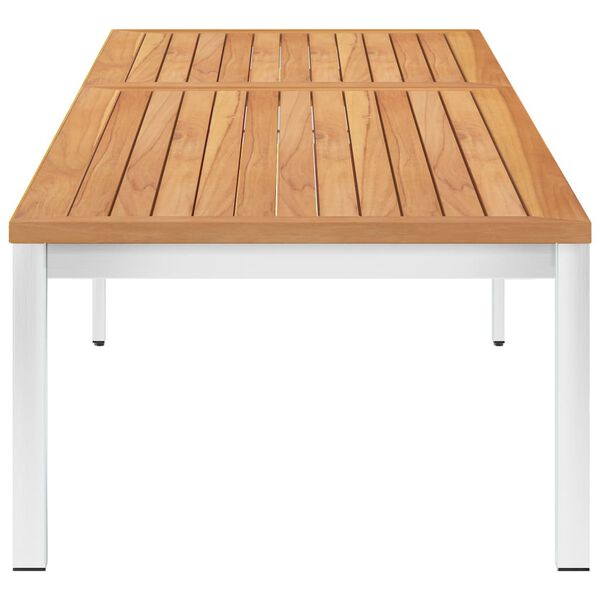 vidaXL Zahradn&iacute; leh&aacute;tko s podu&scaron;kou masivn&iacute; teak a nerezov&aacute; ocel