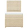vidaXL Box spring postel s matrac&iacute; kr&eacute;mov&aacute; 90x190 cm textil
