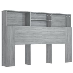 vidaXL Čelo postele s &uacute;ložn&yacute;m prostorem &scaron;ed&eacute; sonoma 160x19x103,5 cm