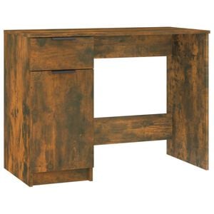 vidaXL Psac&iacute; stůl kouřov&yacute; dub 100 x 50 x 75 cm kompozitn&iacute; dřevo