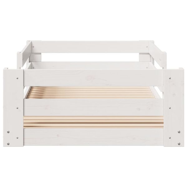 vidaXL Postel bez matrace b&iacute;l&aacute; 90 x 200 cm masivn&iacute; borovice