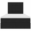vidaXL Postel s &uacute;ložn&yacute;m prostorem a LED osvětlen&iacute;m Čern&aacute; 120 x 190 cm
