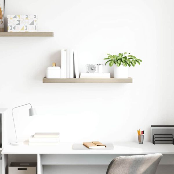 vidaXL Plovouc&iacute; n&aacute;stěnn&aacute; police dub 80 x 23,5 x 3,8 cm MDF